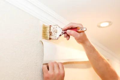 Pose de papier peint aux Fontenelles — revêtements muraux et toiles de verre